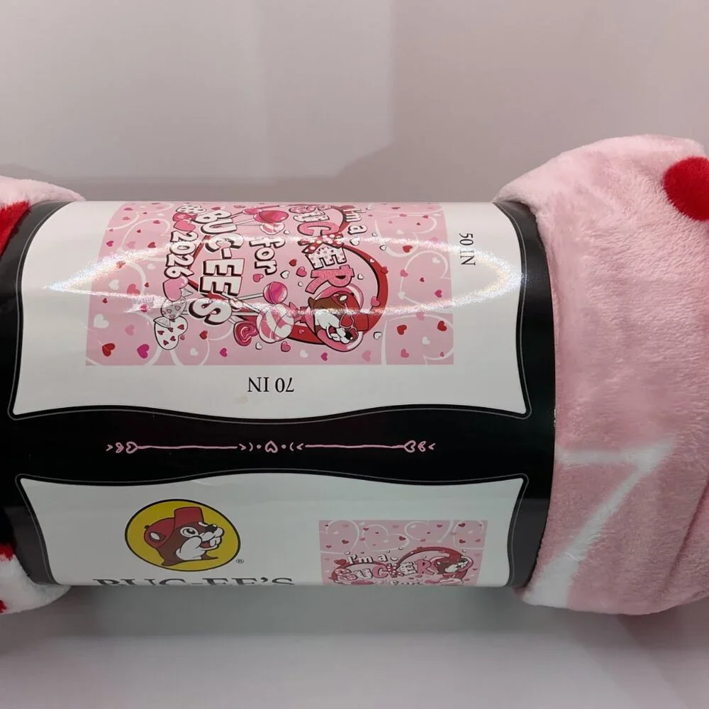 Buc-Ees Valentine 2026 Sucker Limited Edition Soft Throw Blanket 50x70 Inch